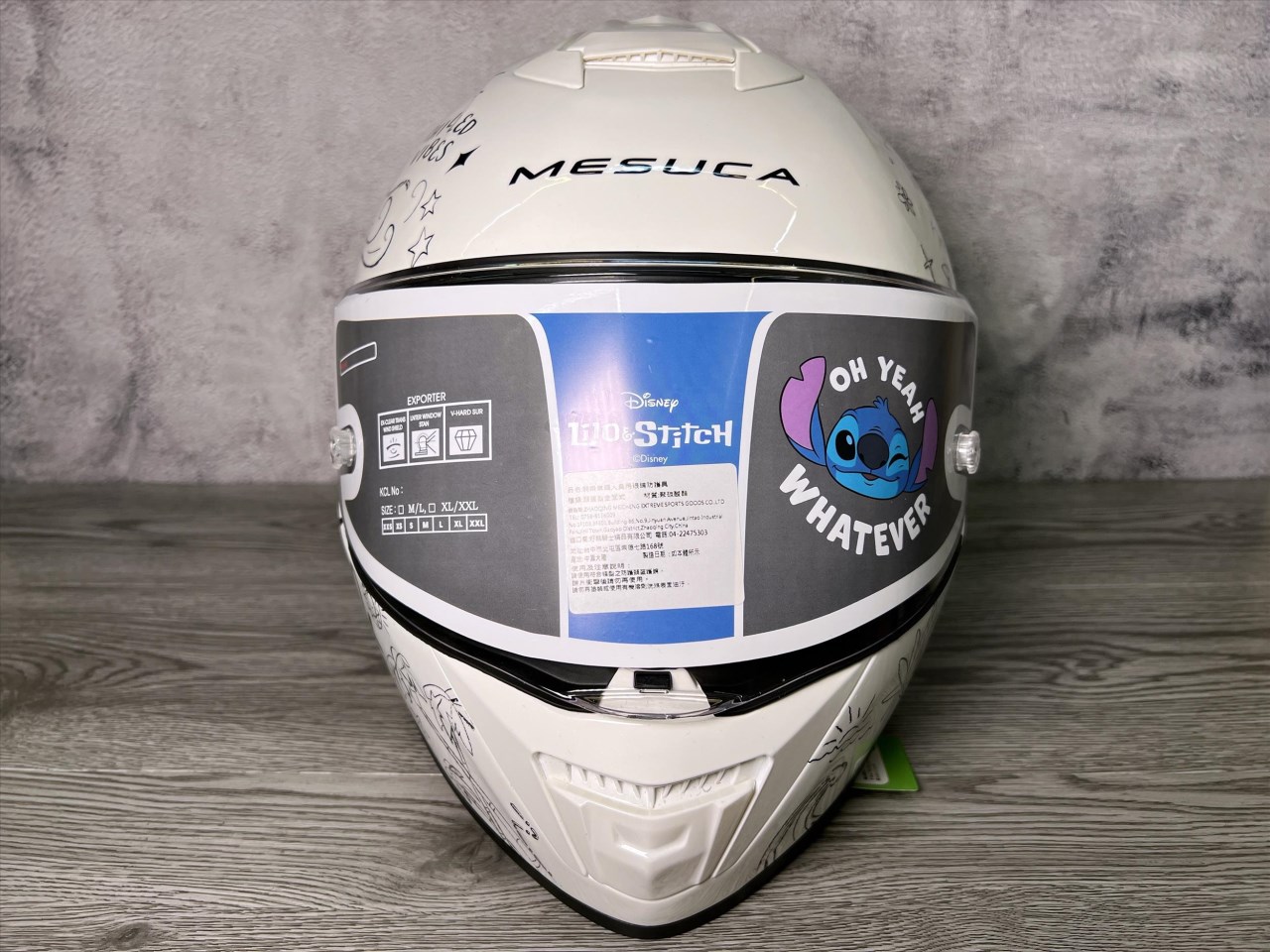 《遠古騎士》MESUCA 麥斯卡 M601 彩繪 Angel 安琪 白 史迪奇聯名 全罩安全帽 正版授權
