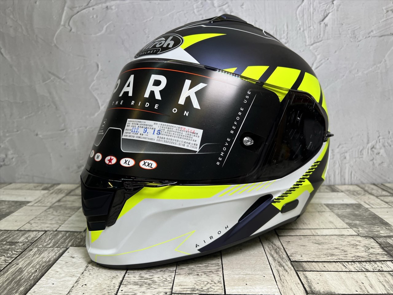 《遠古騎士》AIROH 義大利 SPARK #8 消光藍黃 全罩帽 安全帽