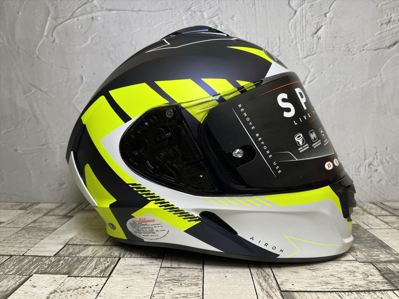 《遠古騎士》AIROH 義大利 SPARK #8 消光藍黃 全罩帽 安全帽