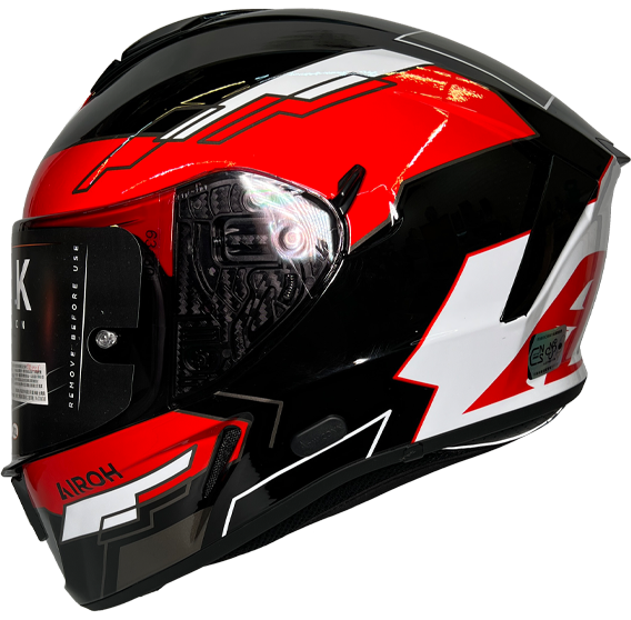 《遠古騎士》AIROH 義大利 SPARK #10 亮黑/紅 全罩帽 安全帽