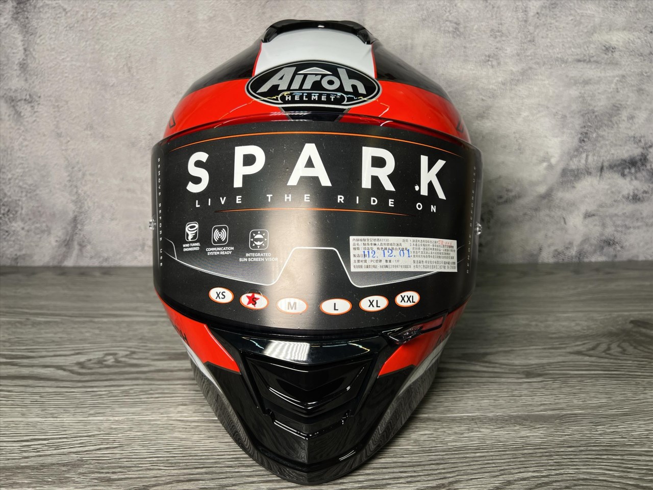 《遠古騎士》AIROH 義大利 SPARK #10 亮黑/紅 全罩帽 安全帽