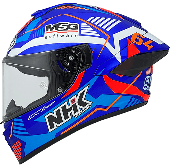 《遠古騎士》NHK K5R BB64#5 藍白橘 選手 全罩安全帽 超輕量 透氣
