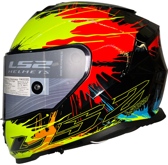 《遠古騎士》LS2 FF800 STORM-II DROP 黑黃紅 內墨鏡 全罩安全帽