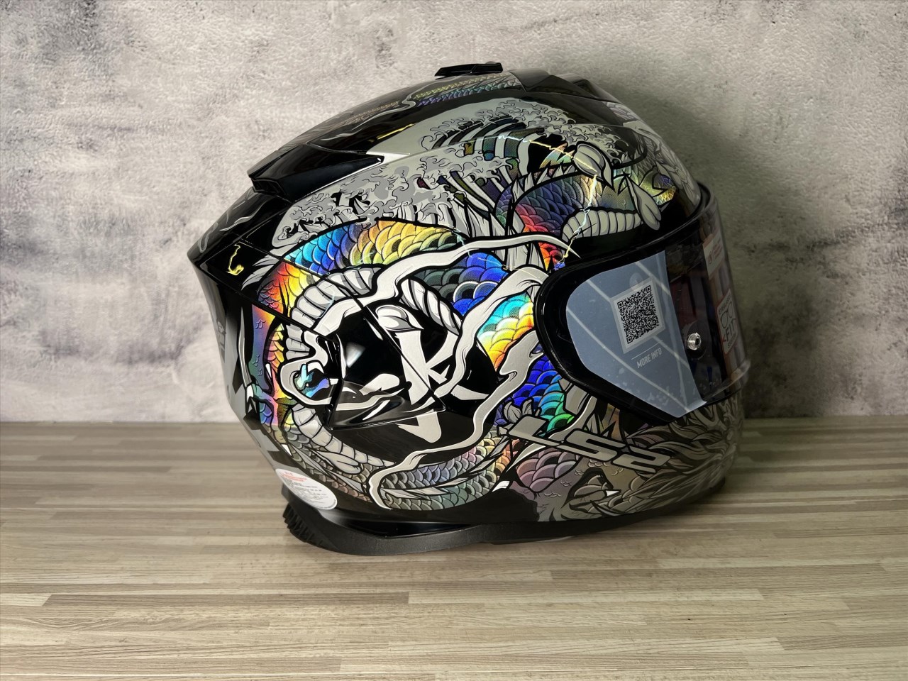 《遠古騎士》LS2 FF800 STORM-II 龍神 黑/銀 內墨鏡 全罩安全帽