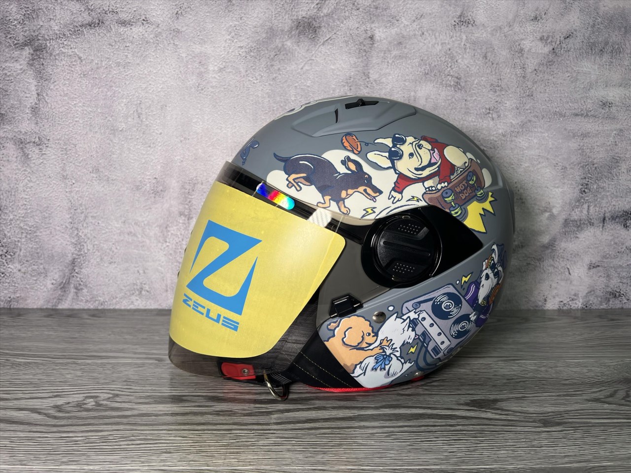 《遠古騎士》瑞獅 ZEUS 213 AX7 消光水泥灰 半罩安全帽 內襯全可拆 ZS213