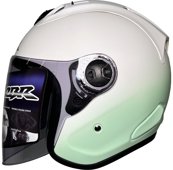 《遠古騎士》CBR S-90 RX-7 雙色 平白淺綠 漸層 R帽 雙D安全帽