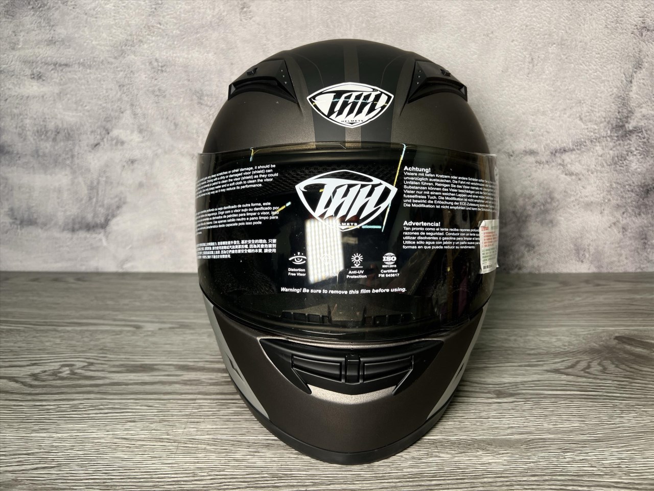 《遠古騎士》THH TS-80N VISION 平光鐵灰/灰白 內墨鏡 全拆洗 輕量 全罩 安全帽 雙D扣