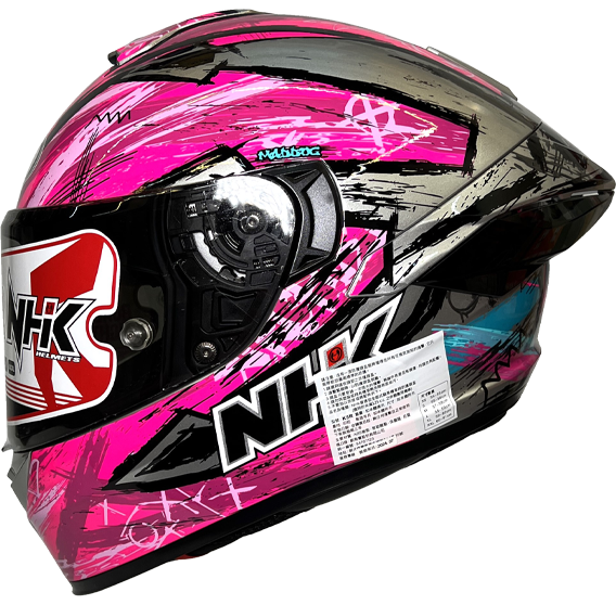 《遠古騎士》NHK K5R AM69#1 電鍍銀湖水綠粉 全罩安全帽 超輕量