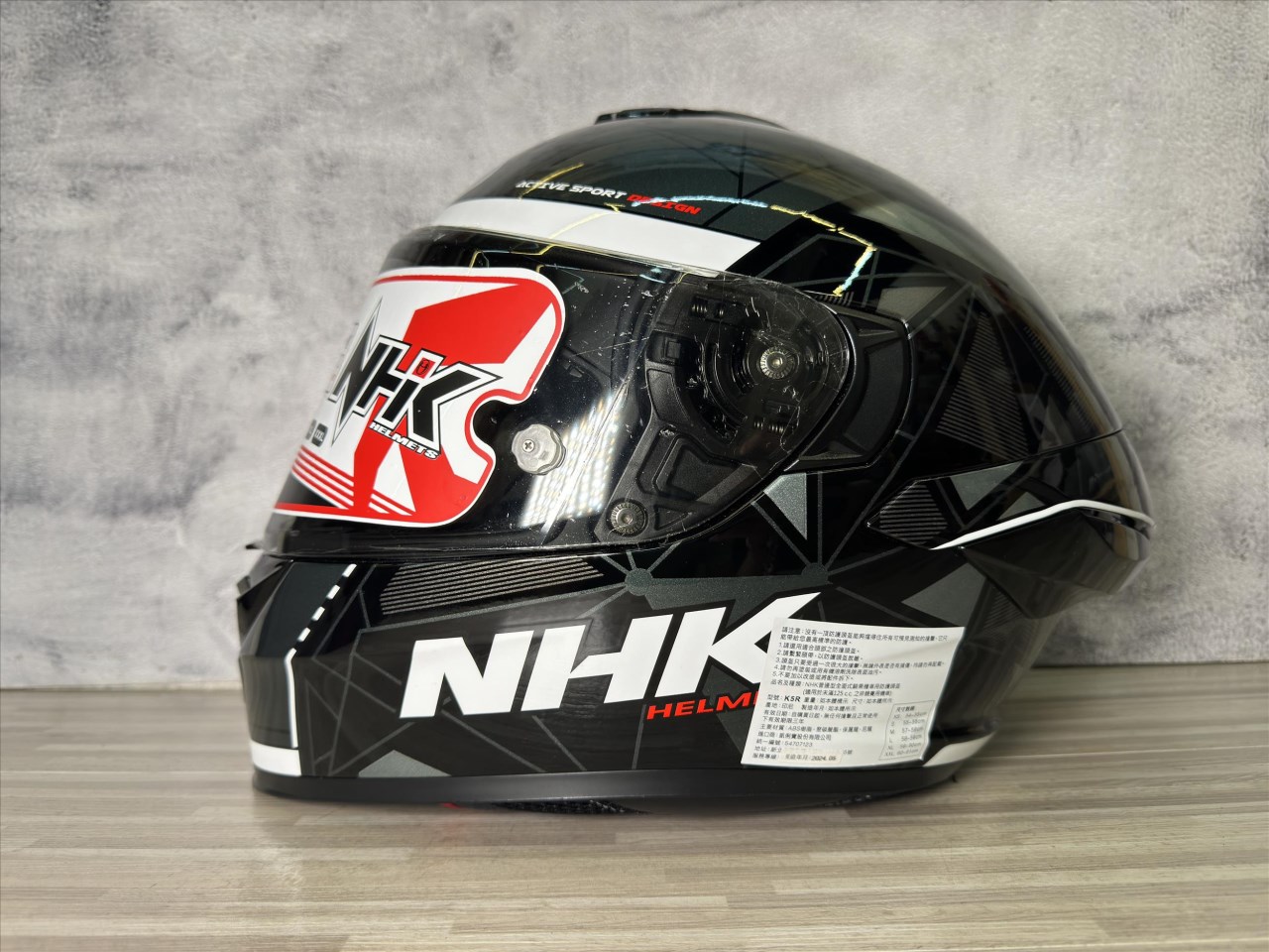 《遠古騎士》NHK K5R 鐵三角 Trangle 黑銀 全罩安全帽 超輕量