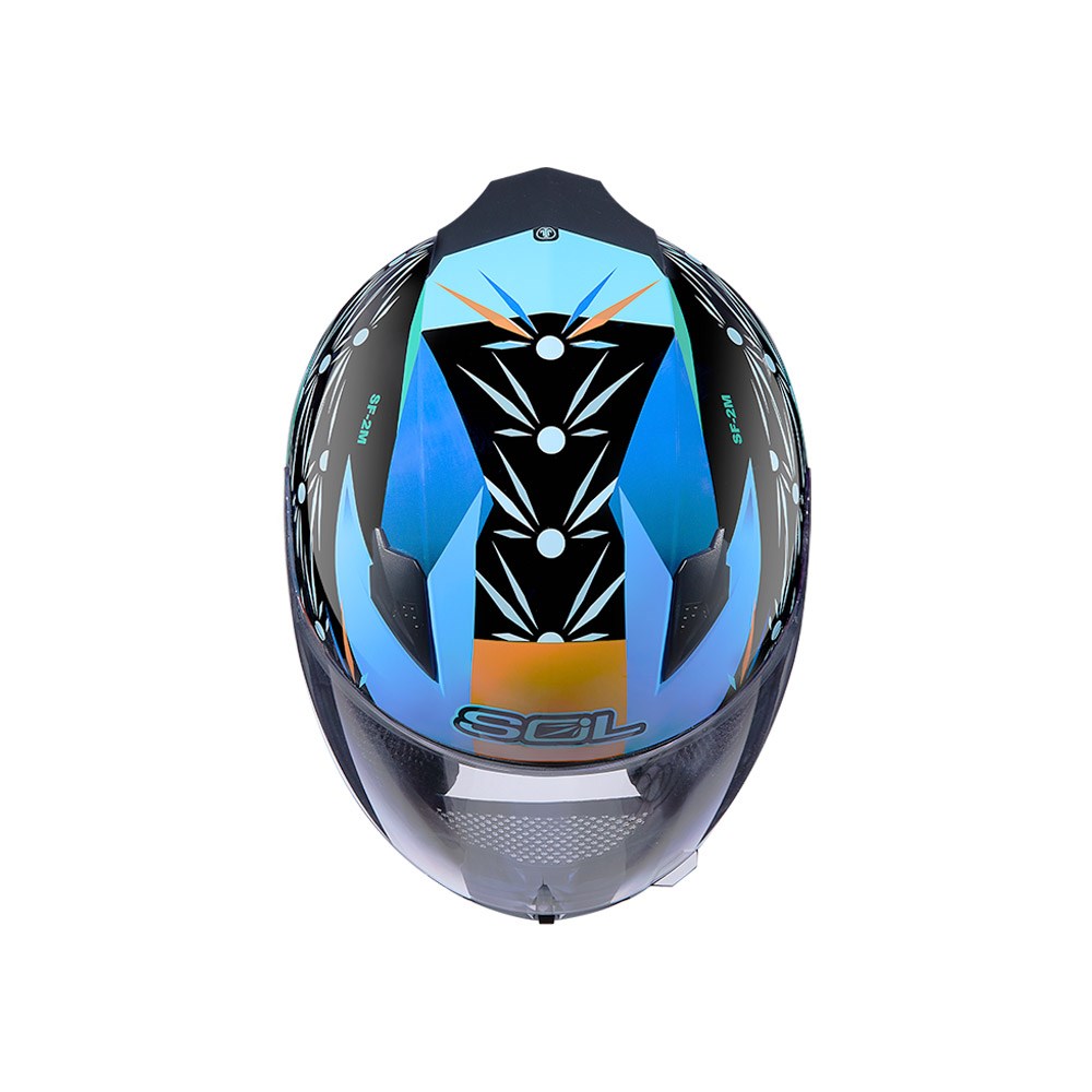 《遠古騎士》SOL SF2M SF-2M 光芒 黑/藍 全罩 安全帽 輕量化 雙D扣