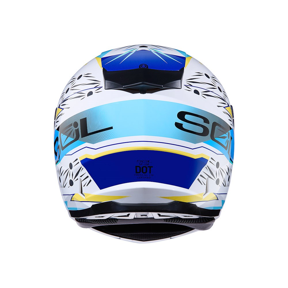 《遠古騎士》SOL SF2M SF-2M 光芒 白/藍 全罩 安全帽 輕量化 雙D扣