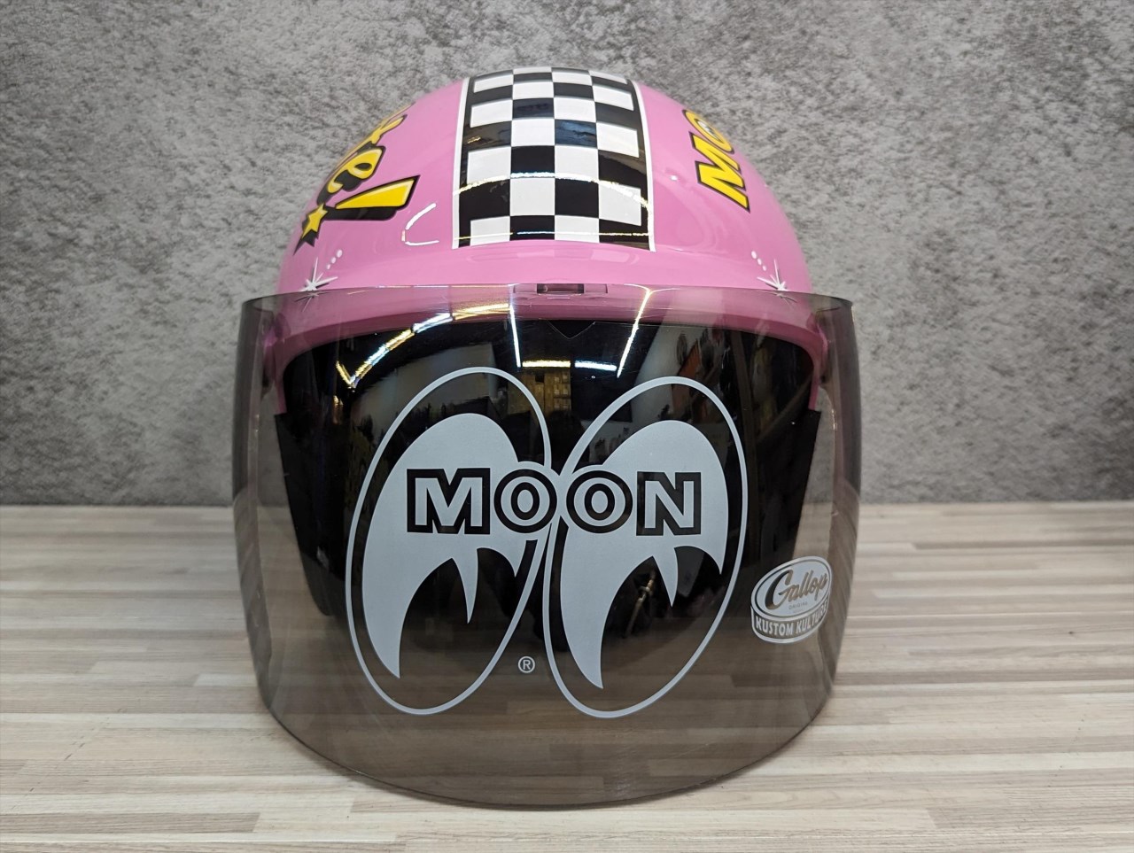 《遠古騎士》台灣製造 MOONEYES X GALLOP Kids helmets 粉色 聯名童帽 包覆性