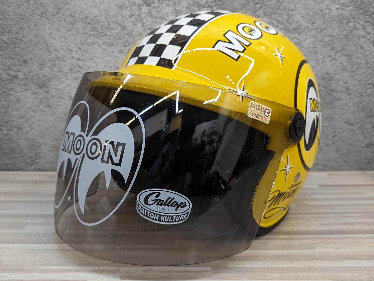 《遠古騎士》台灣製造 MOONEYES X GALLOP Kids helmets 黃色 聯名童帽 包覆性