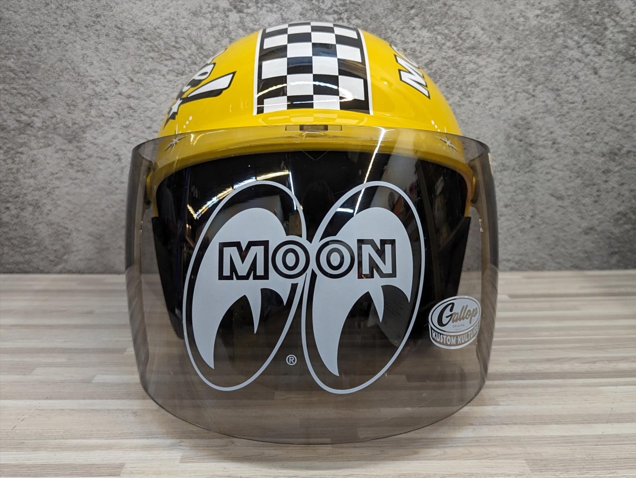 《遠古騎士》台灣製造 MOONEYES X GALLOP Kids helmets 黃色 聯名童帽 包覆性
