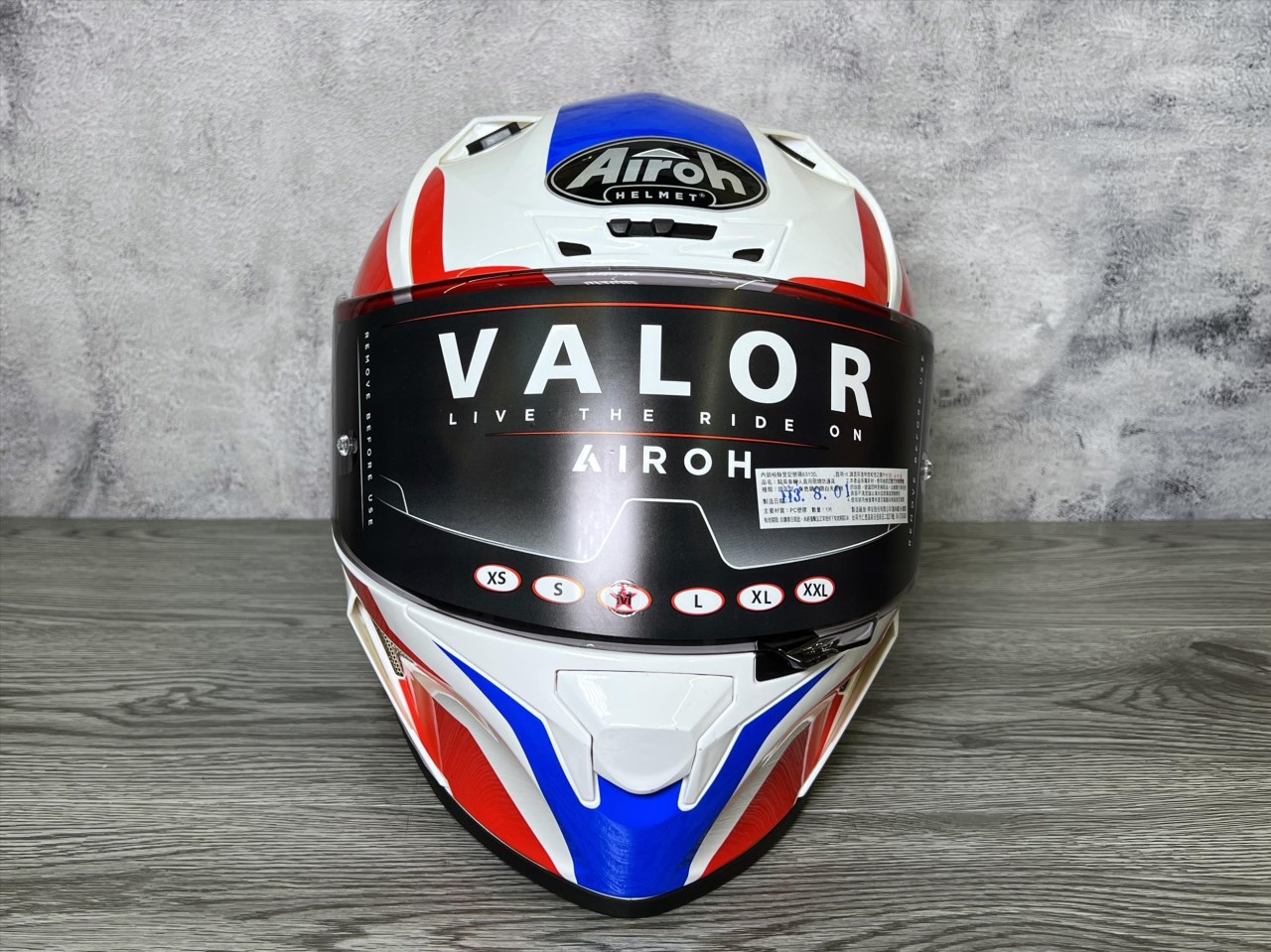 《遠古騎士》AIROH 義大利 VALOR #3 白紅藍 全罩 安全帽 輕量 通風