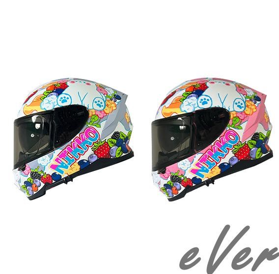 《遠古騎士》Nikko N806II #18 純真漿果糖 全罩式 內鏡片 安全帽