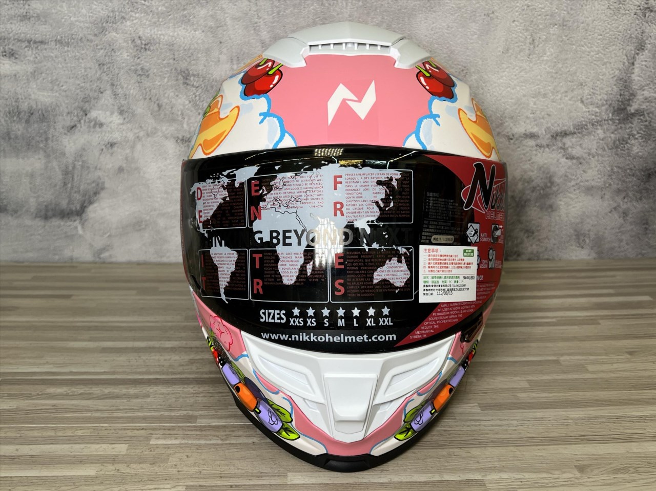 《遠古騎士》Nikko N-806 II #18 純真漿果糖 粉白 全罩 內鏡片 安全帽