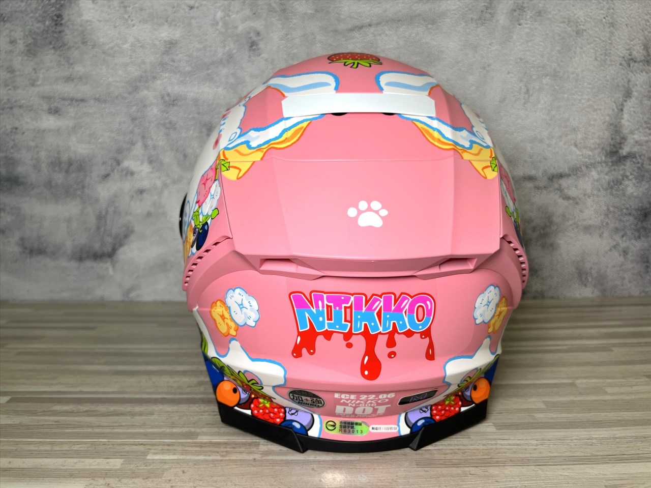 《遠古騎士》Nikko N-806 II #18 純真漿果糖 粉白 全罩 內鏡片 安全帽