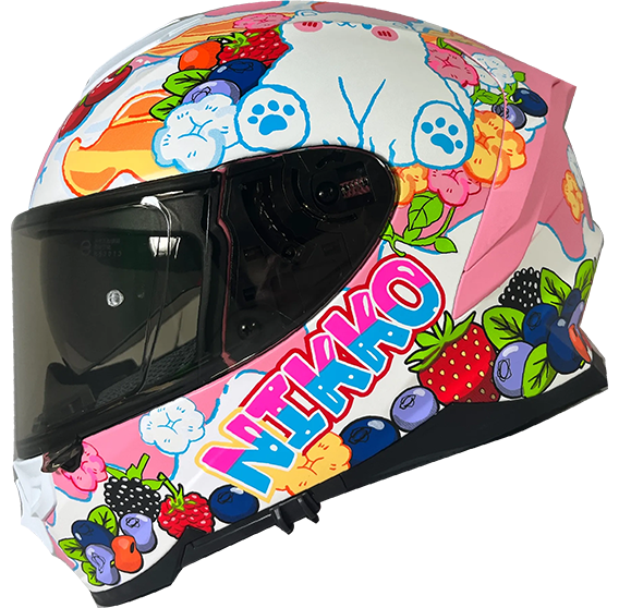《遠古騎士》Nikko N-806 II #18 純真漿果糖 粉白 全罩 內鏡片 安全帽