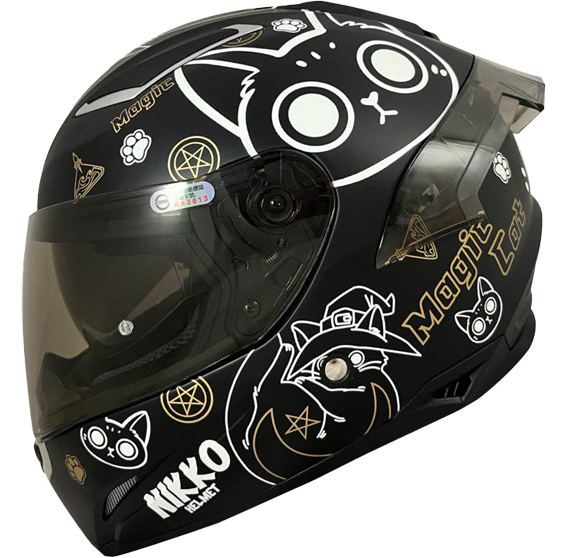 《遠古騎士》Nikko N802S #10 很多貓咪安全帽 全罩式 安全帽