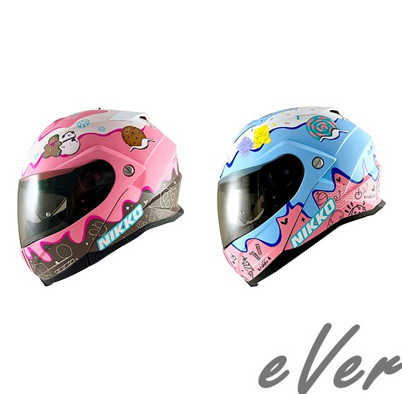 《遠古騎士》Nikko N902II 冰淇淋小熊/薑餅布朗尼 汽水帽 可樂帽 可掀式 全罩安全帽