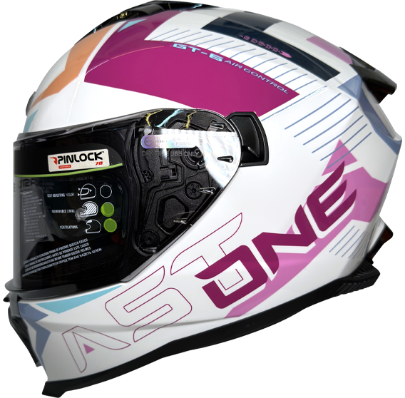 《遠古騎士》ASTONE GT6 YB02 白桃 內墨鏡 眼鏡溝 金屬排扣
