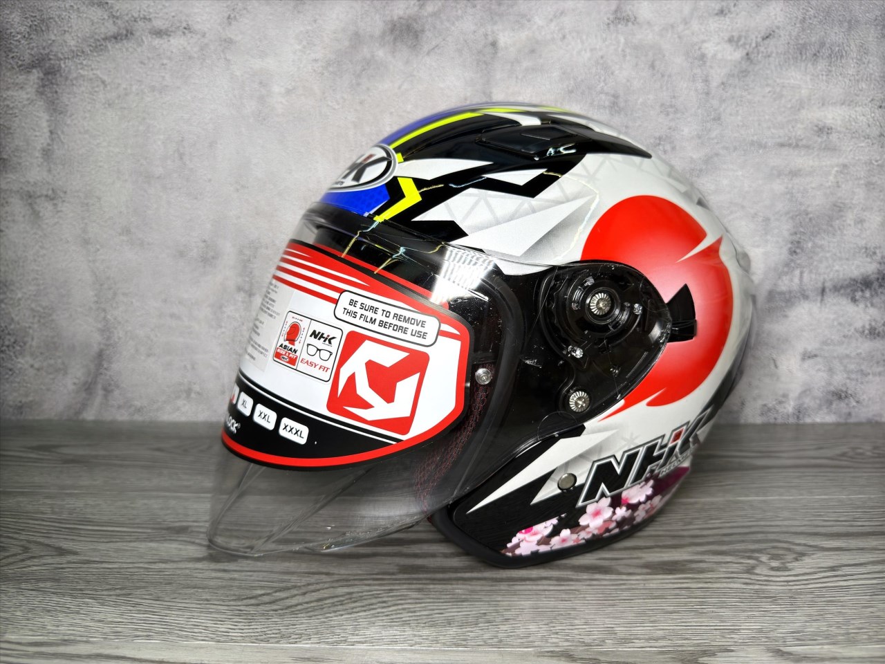 《遠古騎士》NHK S1 GP PRO AL21#4 日本站 黑藍 內藏墨片半罩式安全帽