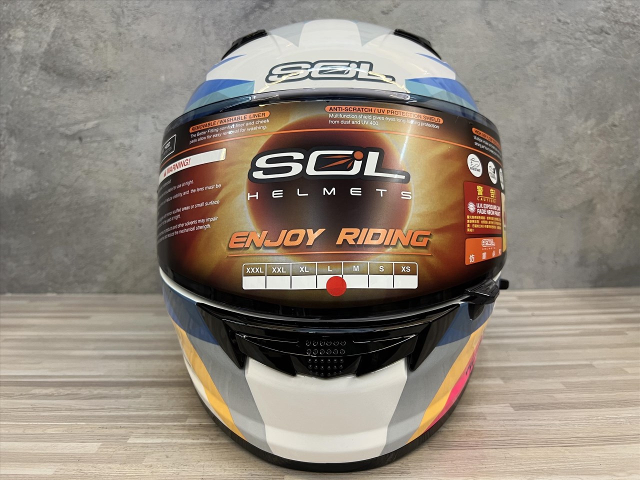 《遠古騎士》SOL SF-6 SF6 獨角獸 白藍 全罩式安全帽 內襯可拆洗 雙D扣 雙鏡