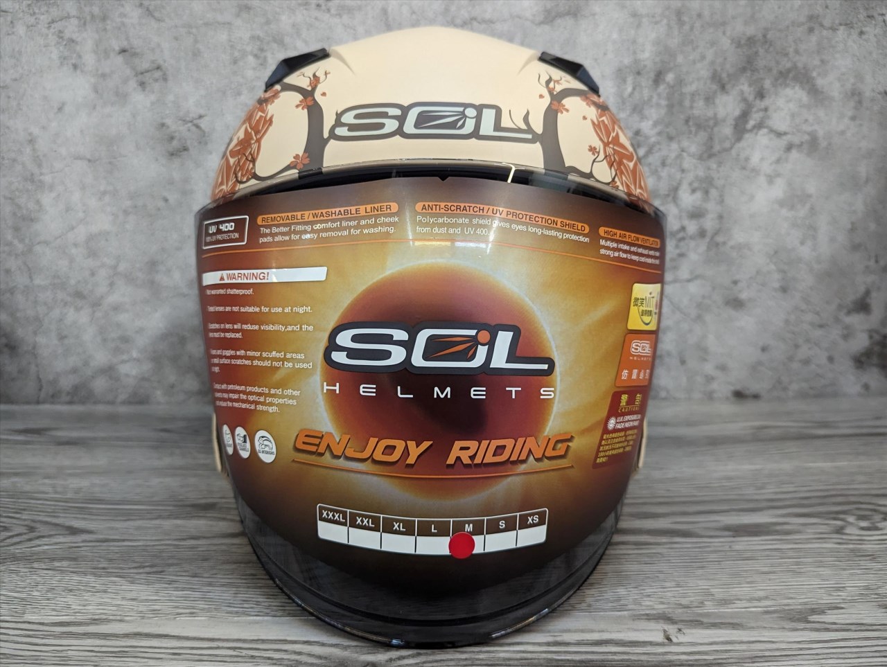 《遠古騎士》SOL SO7E SO-7E 浮世繪 消光米白/紅半罩內藏墨鏡 雙D扣 雙層鏡 安全帽