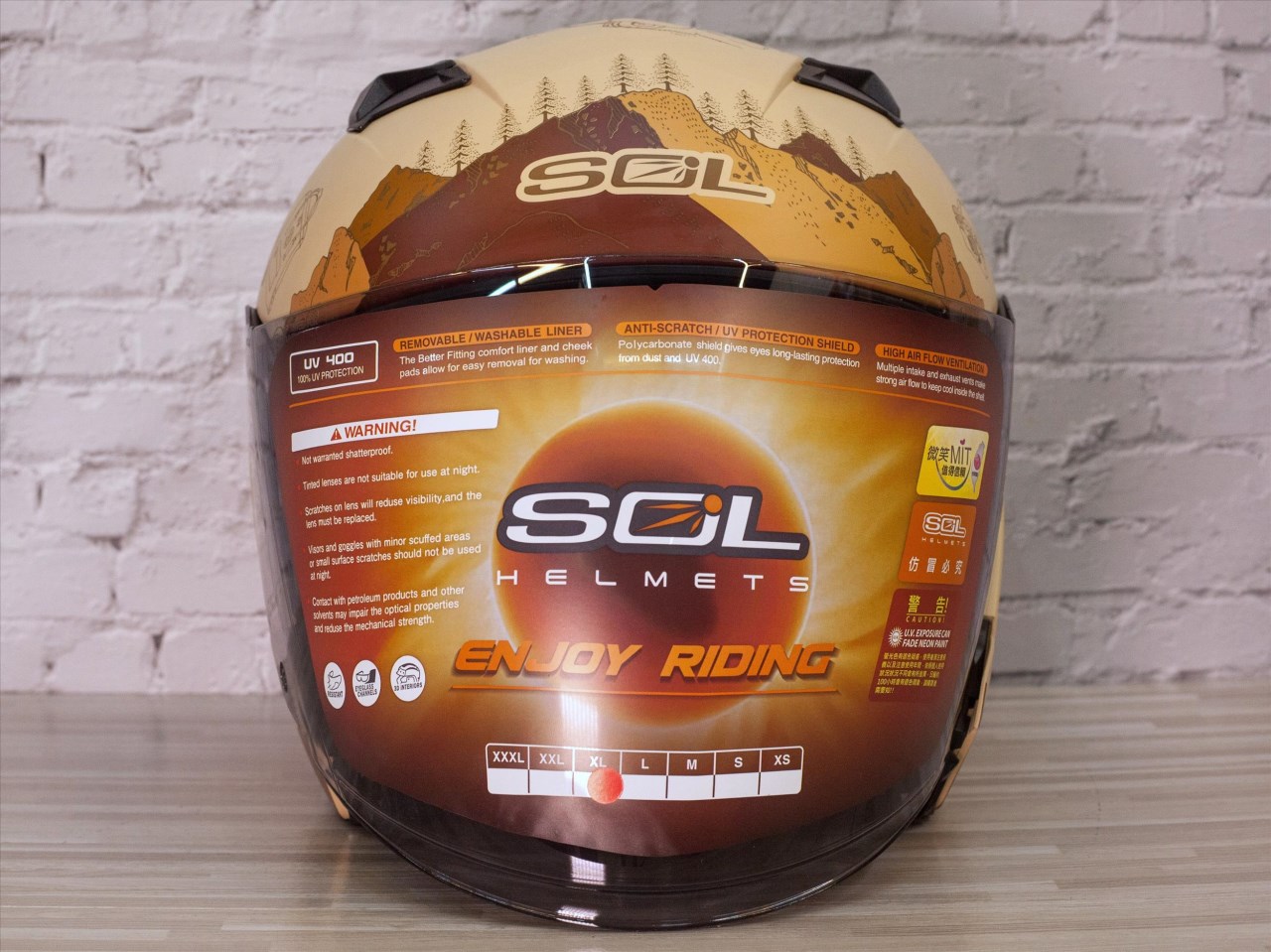 《遠古騎士》SOL SO7E SO-7E 探險者 消光沙黃棕 半罩 雙D扣 雙層鏡 安全帽