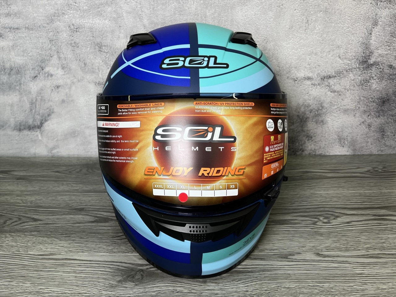 《遠古騎士》SOL SF-6 超視界_消光藍/綠 全罩式安全帽 內襯可拆洗 雙D扣 雙鏡