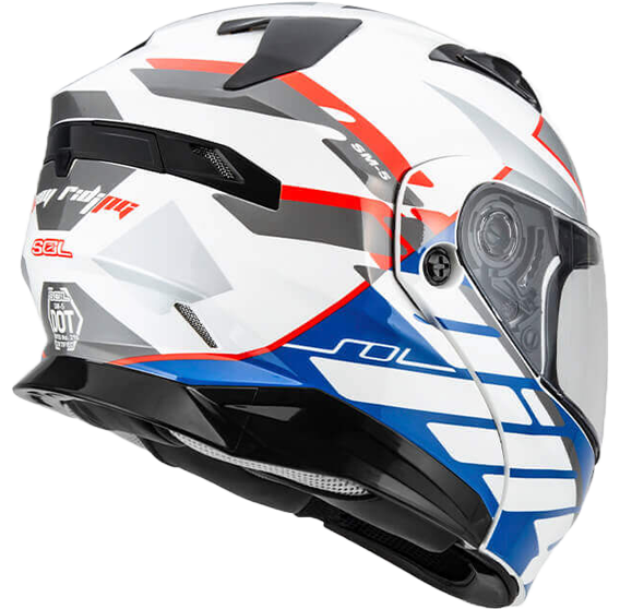 《遠古騎士》SOL SM5 SM-5 安全帽 裂變 白/藍紅 內藏墨鏡 汽水帽可樂帽
