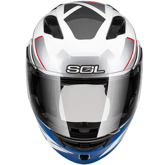 《遠古騎士》SOL SM5 SM-5 安全帽 裂變 白/藍紅 內藏墨鏡 汽水帽可樂帽