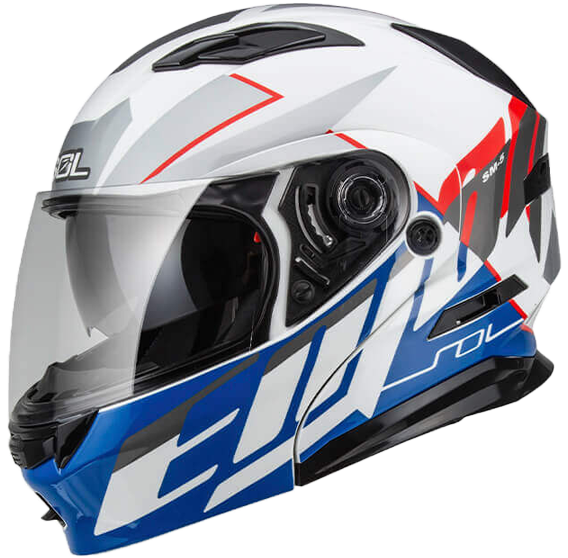 《遠古騎士》SOL SM5 SM-5 安全帽 裂變 白/藍紅 內藏墨鏡 汽水帽可樂帽