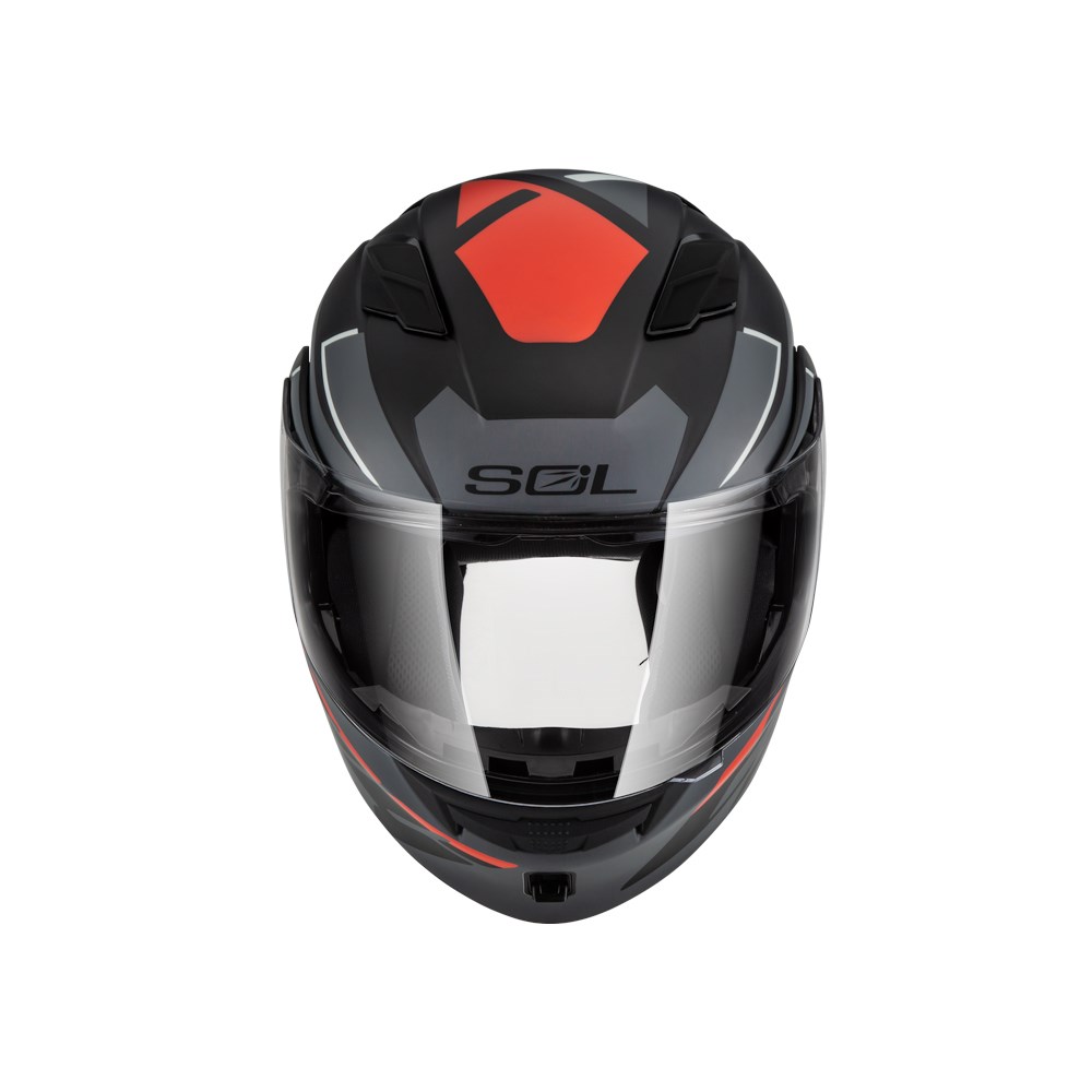 《遠古騎士》SOL SM5 SM-5 安全帽 裂變 消光黑/灰紅 內藏墨鏡 汽水帽可樂帽