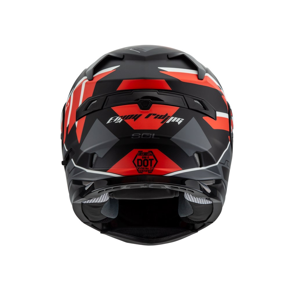 《遠古騎士》SOL SM5 SM-5 安全帽 裂變 消光黑/灰紅 內藏墨鏡 汽水帽可樂帽