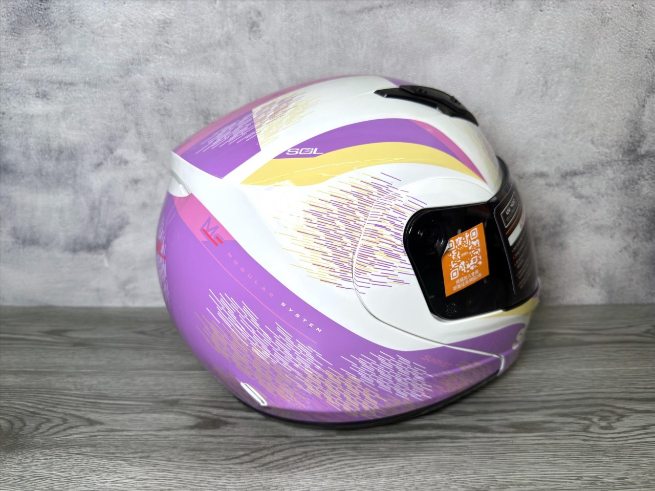 《遠古騎士》SOL SM-3 流星_白/紫 下巴可掀 可樂帽 汽水帽 安全帽