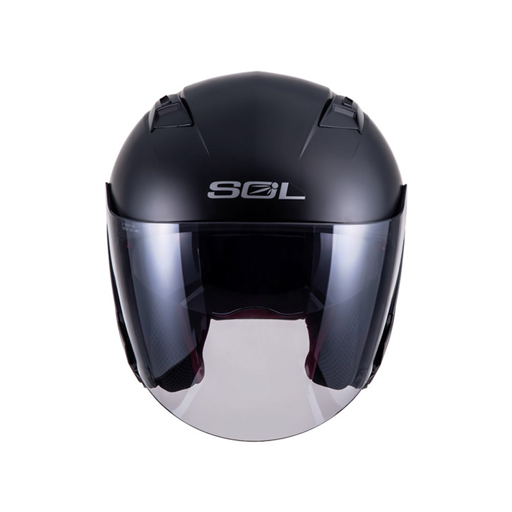 《遠古騎士》SOL SO7E SO-7 素色 素消光黑 半罩 內藏墨鏡 雙D扣 雙層鏡 安全帽