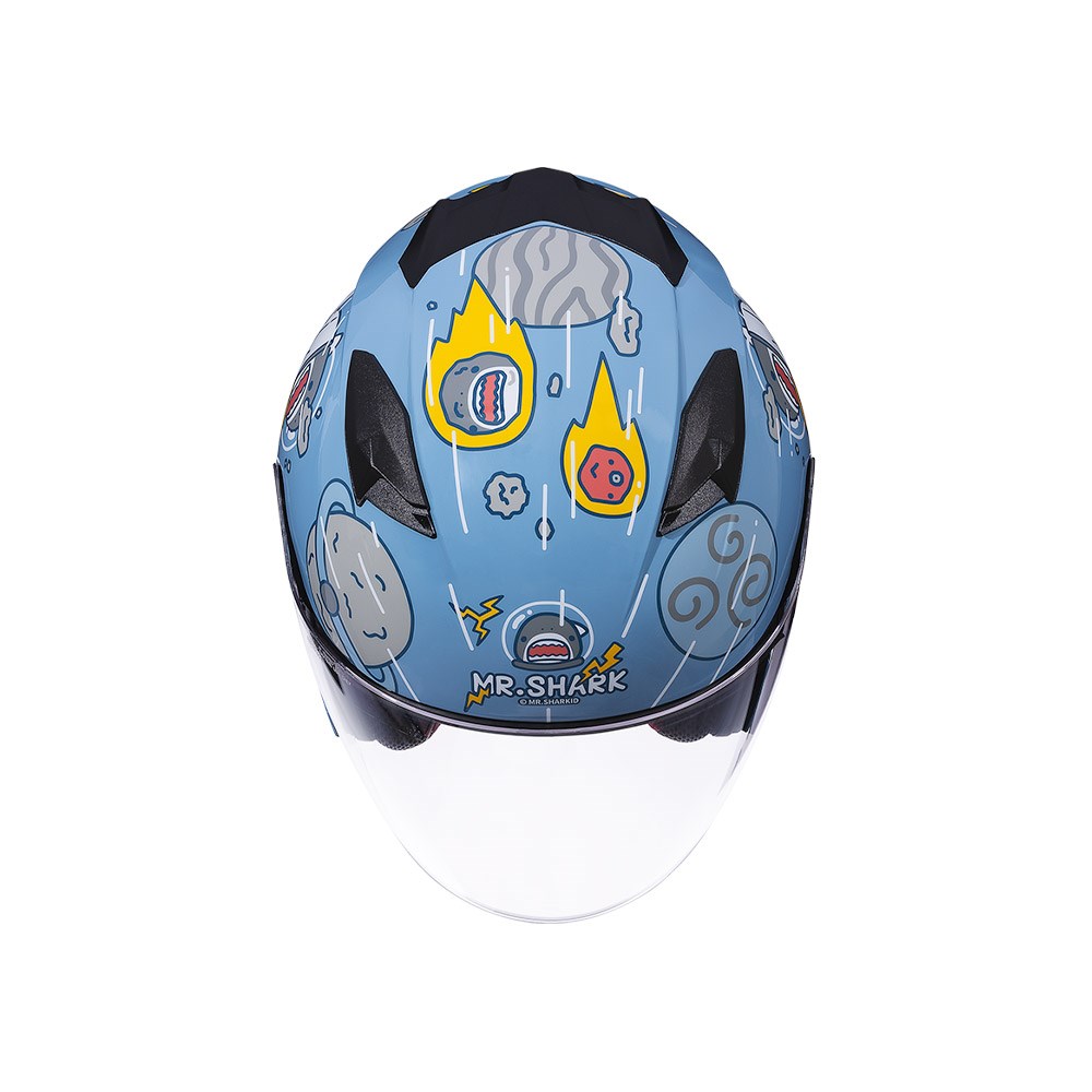 《遠古騎士》SOL SO-7E 鯊魚先生_銀河藍 半罩 雙D扣 雙層鏡 安全帽