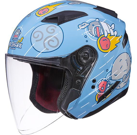 《遠古騎士》SOL SO-7E 鯊魚先生_銀河藍 半罩 雙D扣 雙層鏡 安全帽