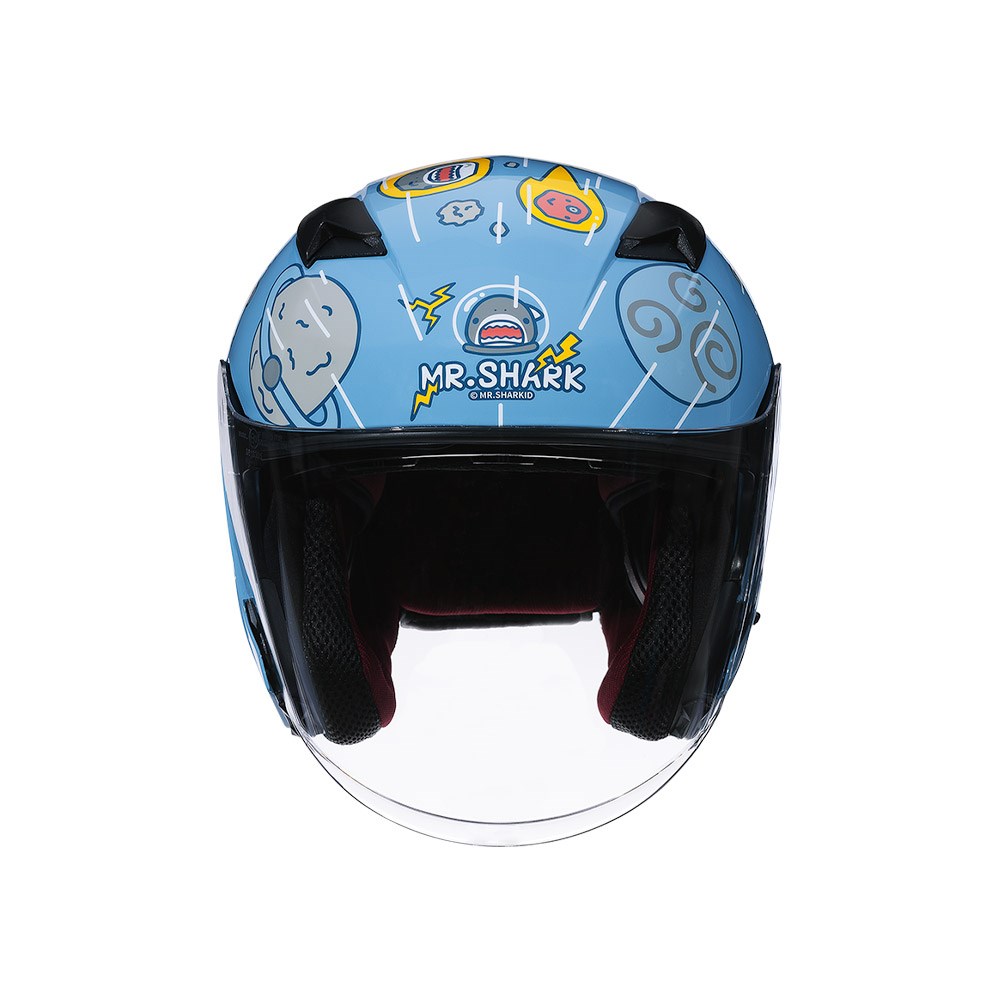 《遠古騎士》SOL SO-7E 鯊魚先生_銀河藍 半罩 雙D扣 雙層鏡 安全帽