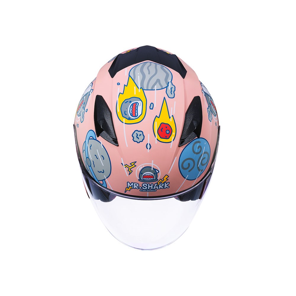 《遠古騎士》SOL SO-7E 鯊魚先生_星塵粉 半罩 雙D扣 雙層鏡 安全帽
