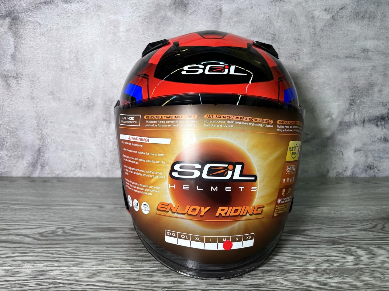 《遠古騎士》SOL SO7E SO-7E 星幕_黑/藍紅 半罩內藏墨鏡 雙D扣 雙層鏡 安全帽