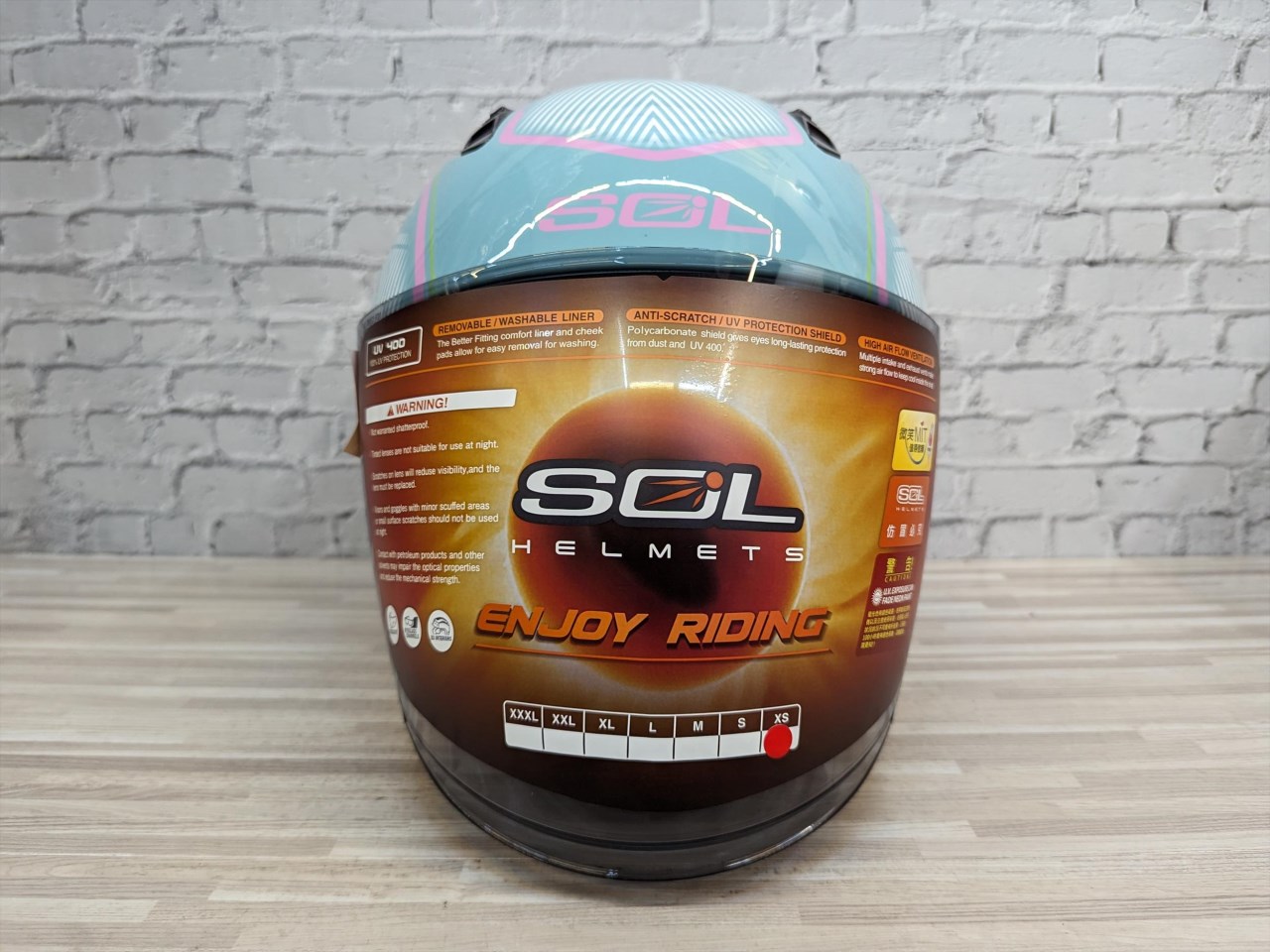 《遠古騎士》SOL SO-12 極光_綠/粉 半罩內藏墨鏡 排齒扣 雙層鏡 安全帽