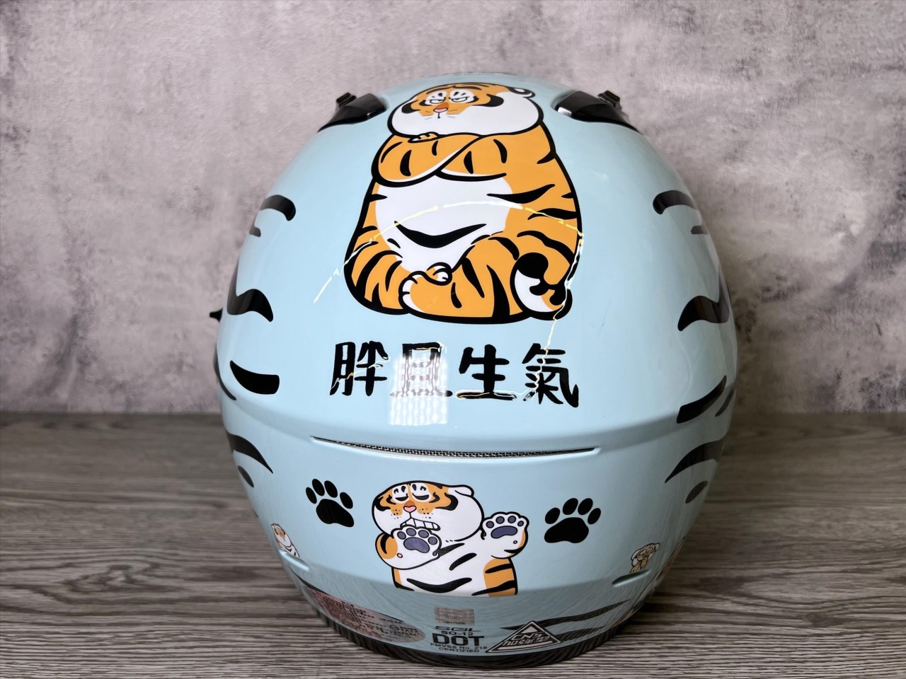 《遠古騎士》SOL SO-12 我不是胖虎_虎水藍 半罩內藏墨鏡 排齒扣 雙層鏡 安全帽