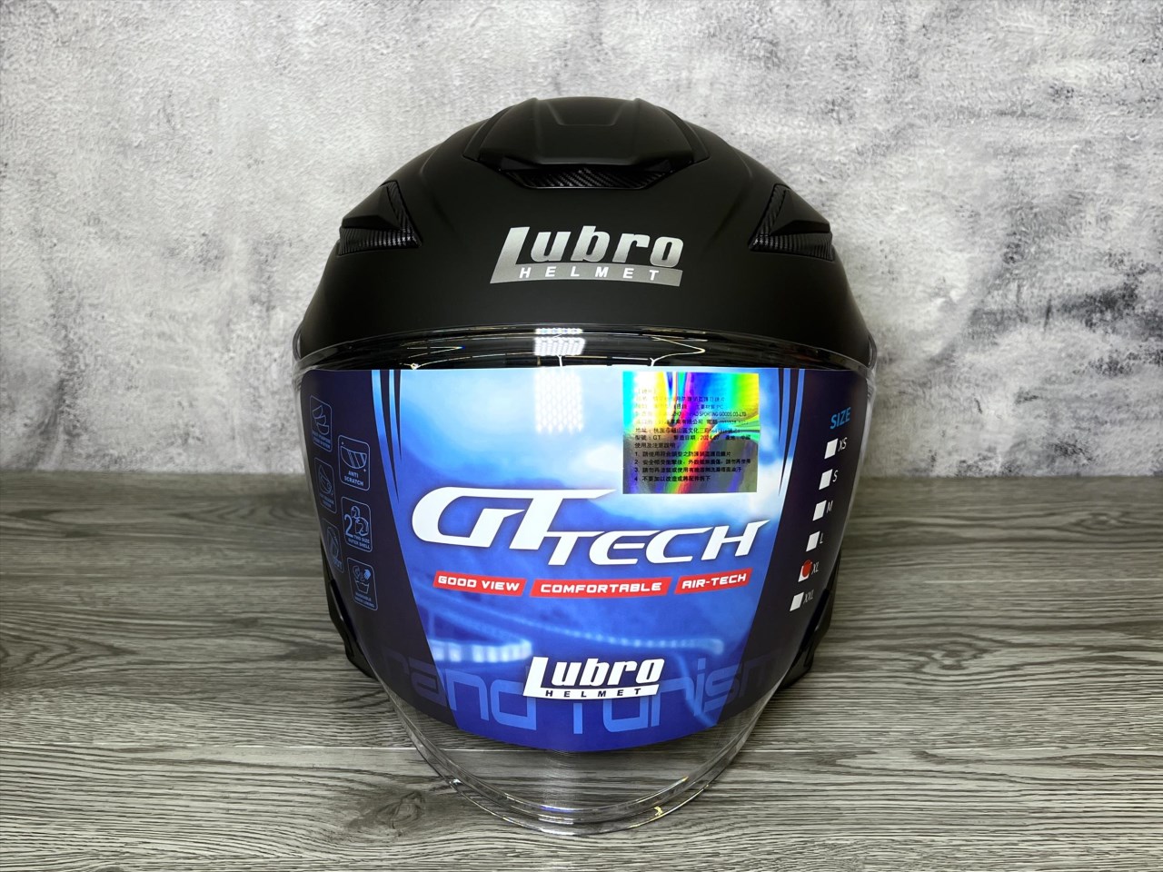 《遠古騎士》LUBRO GT TECH 素色 消光黑 內墨片 半罩 可拆洗內襯 安全帽