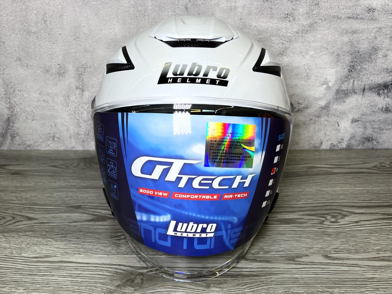 《遠古騎士》LUBRO GT TECH 素色 珍珠白 內墨片 半罩 可拆洗內襯 安全帽