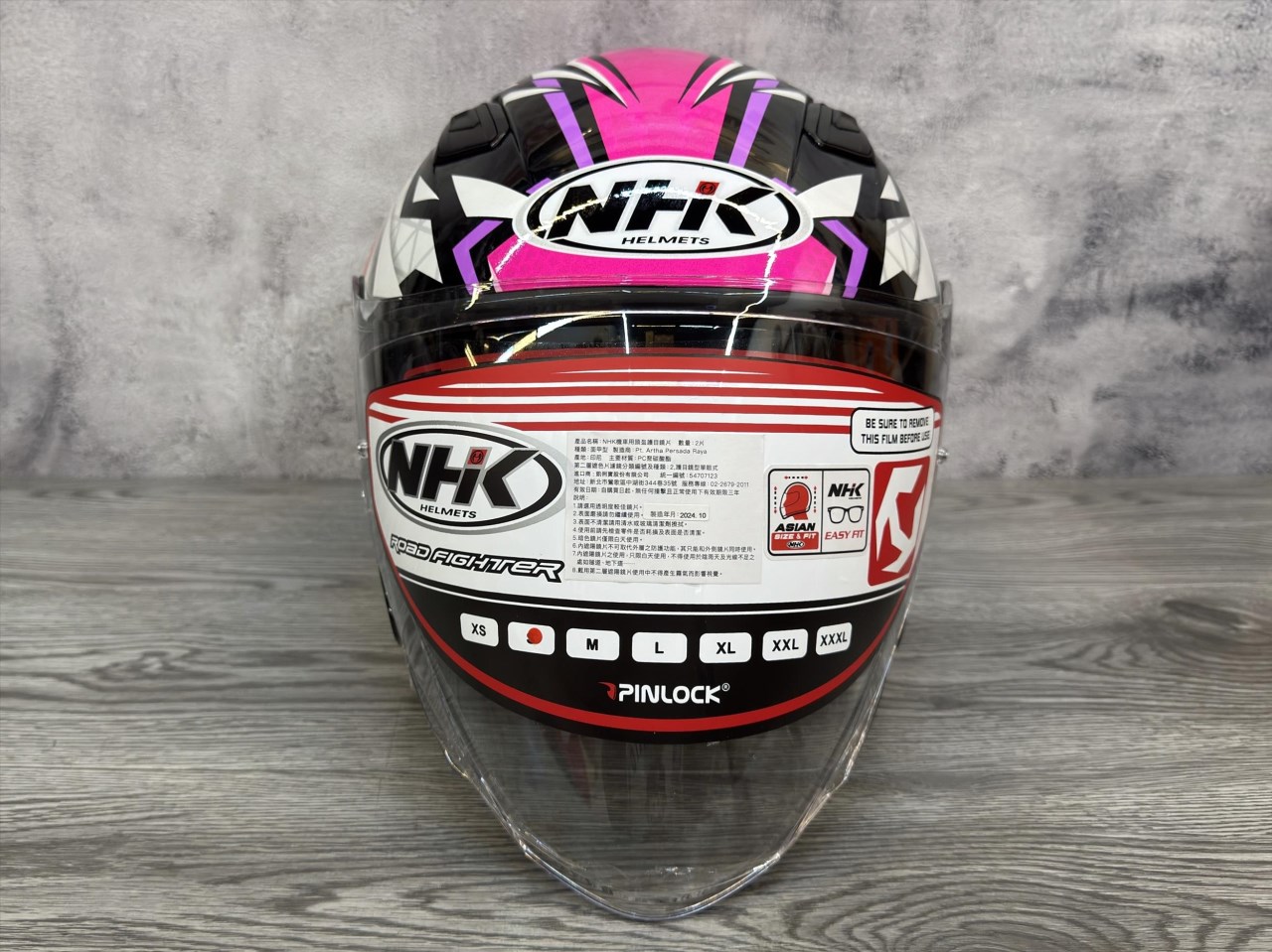《遠古騎士》NHK S1 GP PRO AL21#4 日本站 黑粉 內藏墨片半罩式安全帽