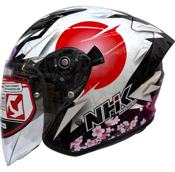 《遠古騎士》NHK S1 GP PRO AL21#4 日本站 黑粉 內藏墨片半罩式安全帽