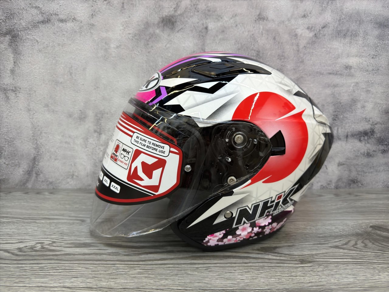 《遠古騎士》NHK S1 GP PRO AL21#4 日本站 黑粉 內藏墨片半罩式安全帽